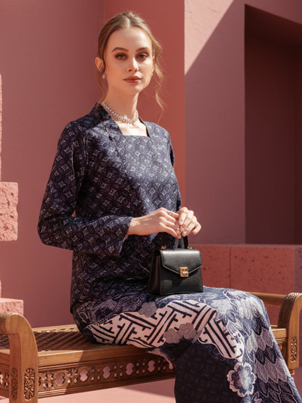 BAJU KEBAYA SADHANA (NAVY BLUE)